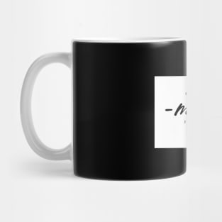 Stopping the Motion (White Background) Mug